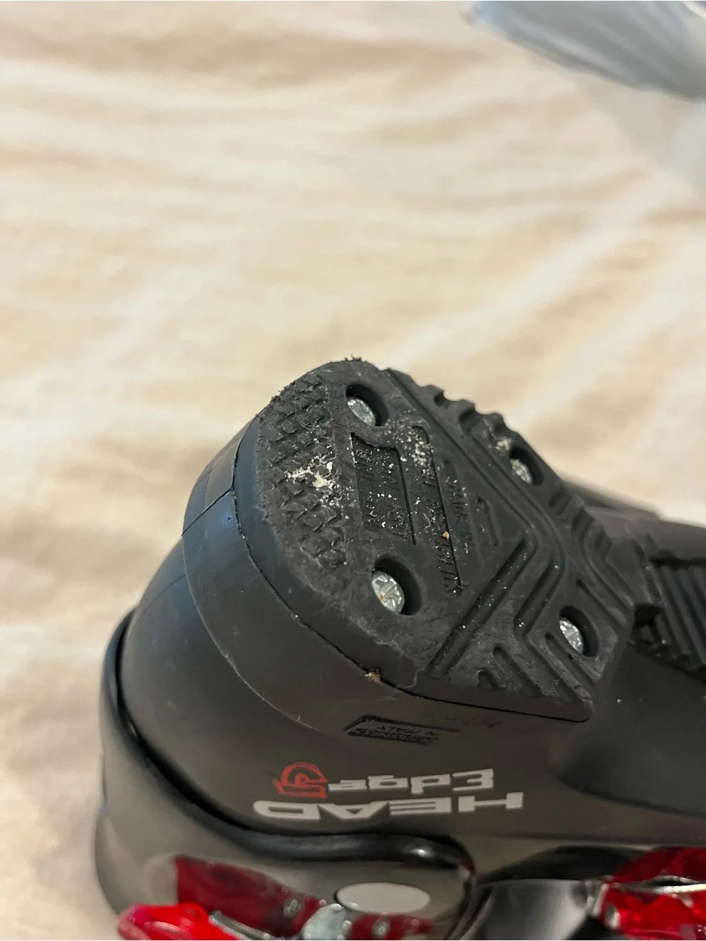 Head Edge Black Kids Ski Boots with Red Buckles 20.0-20.5, 241mm